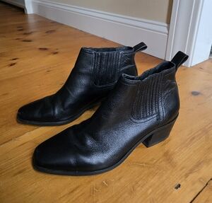 Lucky Brand Black Leather Ankle Boots